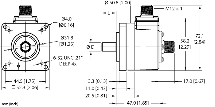 Turck Incremental Shaft Encoder # RI-10S10Z4-2K1000-H1151