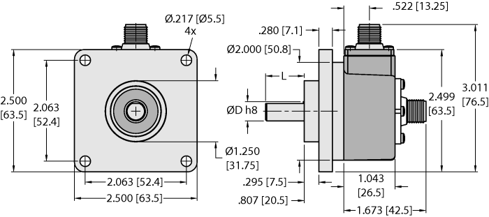 Turck Incremental Shaft Encoder # RI-10SA1R-2K1250-H1181/N29