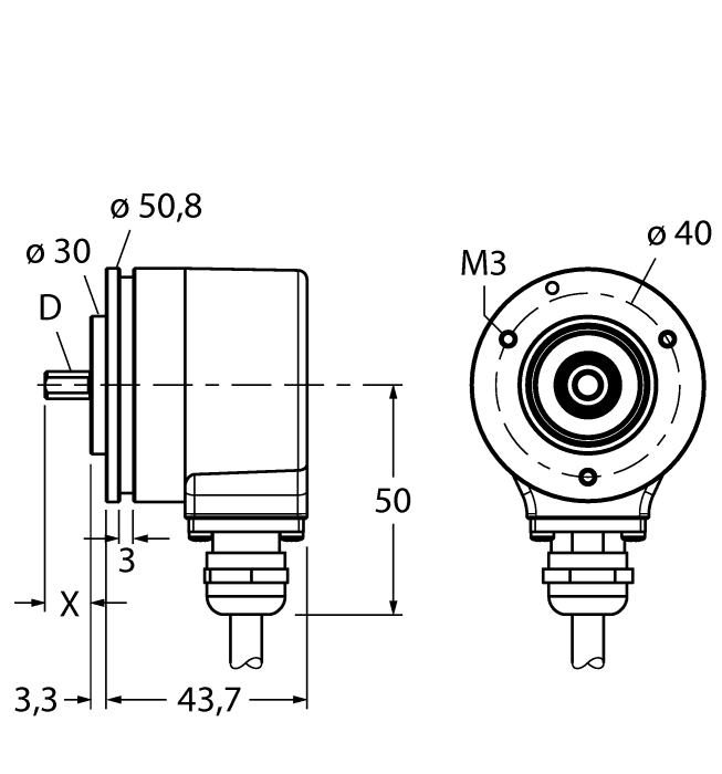Turck Incremental Encoder # RI-10TA1Z2-4A2048-C1M