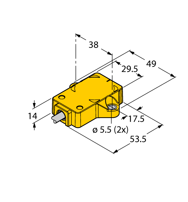 Turck Inductive Angle Sensor - With Analog Output For Use in Vehicle Board Nets # RI360P2-QR14-ELU4X2/S97
