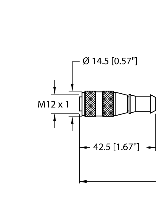 Turck M12 Eurofast Cordset # RK 4.5T-5-RS 4.5T/S1587