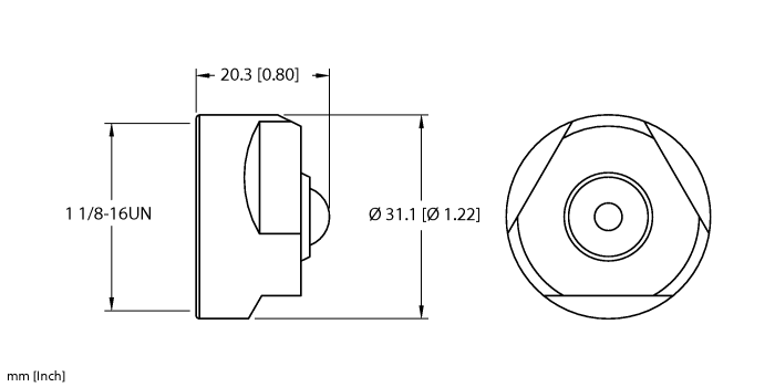 Turck Accessory for 1-1/8 - Closure cap # RKFCV-MC