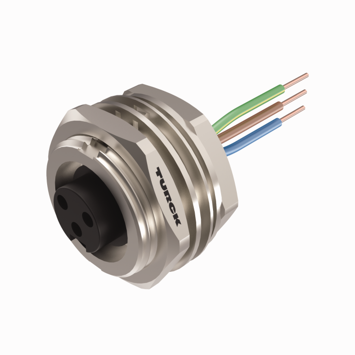 Turck Industrial flange connector - with litz wires # RKFP 30-2M