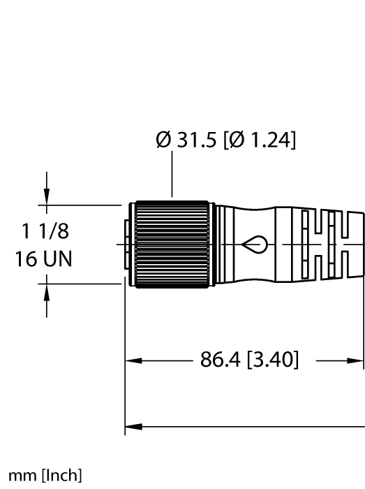Turck Powerfast Cordset - Connection Cable # RKMCS 42-1M/S3539/VFD