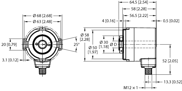 Turck Absolute Rotary Encoder - Multiturn # RM-106I15T-9P32B-B1M12