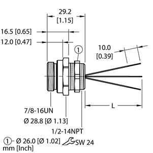 Actuator and Sensor Receptacle - Front Mount