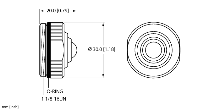 Turck Accessory for 1-1/8 - Closure cap # RSFCV-MC