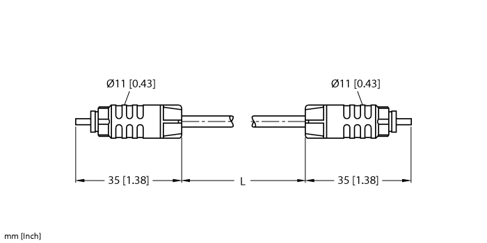 Turck IP-Link Optical Fiber - PUR Cable Jacket # SFOL-0.2M
