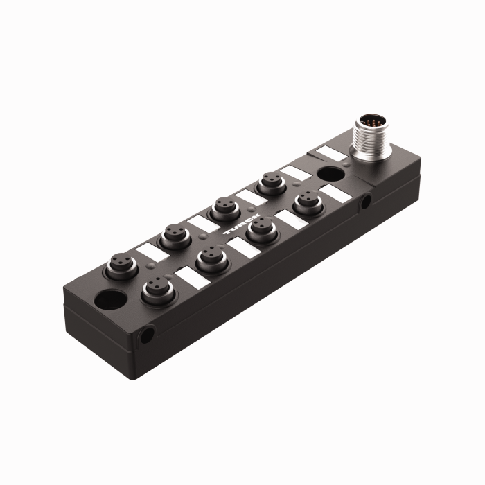 Turck Passive Actuator/Sensor Junction Box, 8 Ports - M8 snap, 3 pole I/O port with M12 homerun # TB-8M8Z-3-FS12