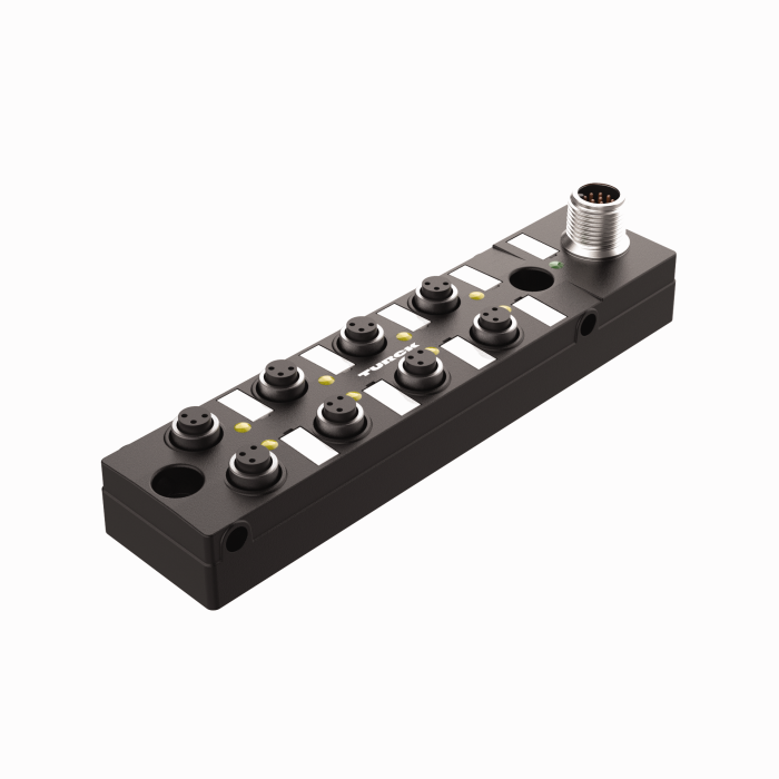 Turck Passive Actuator/Sensor Junction Box, 8 Ports - M8 snap, 3 pole I/O port with M12 homerun # TB-8M8Z-3N2-FS12