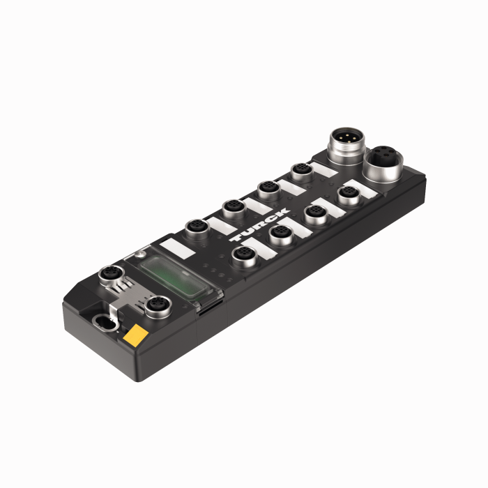 Turck Compact Multiprotocol RFID Module for Ethernet - 4 RFID Channels (HF/UHF) and 8 Universal Digital Channels, Configurable as PNP Inputs or 2-A Outputs # TBEN-L4-4RFID-8DXP