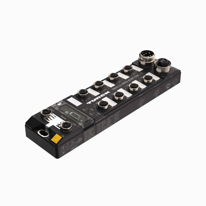 Turck Compact Multiprotocol RFID Module for Ethernet - interface for 4 BL ident read-write heads (HF/UHF) # TBEN-L5-4RFID-8DXP-CDS