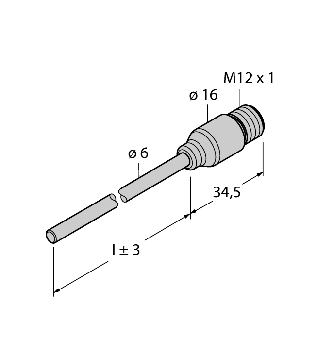 Turck Temperature Detection - Probe, Stainless Steel # TPS-206A-CF-H1141-L150