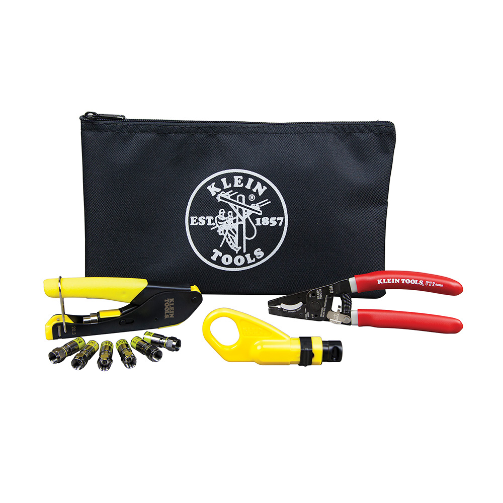 Klein Coax Cable Installation Kit with Zipper Pouch # VDV026-211