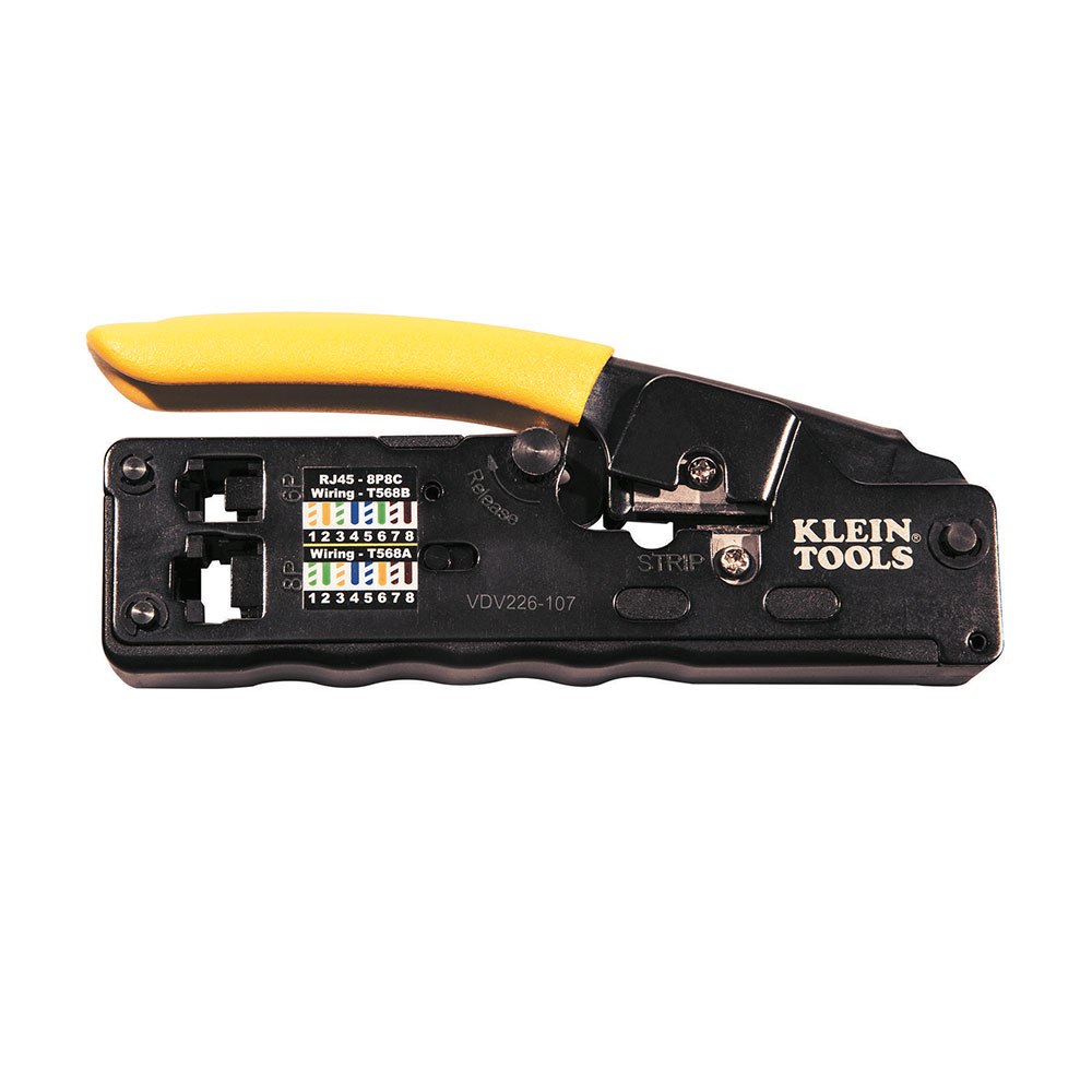 Klein Ratcheting Data Cable Crimper / Stripper / Cutter, Compact # VDV226-107