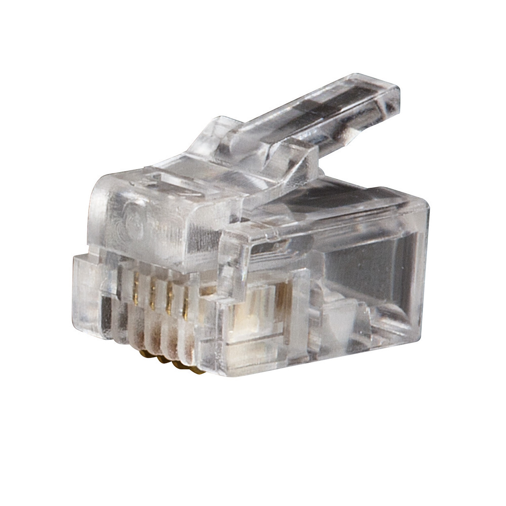 Klein Modular Telephone Plugs RJ11 6P4C, 25-Pack # VDV826-601